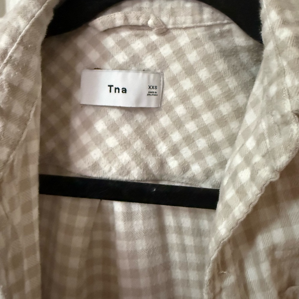Tna grey and white oversized flannel